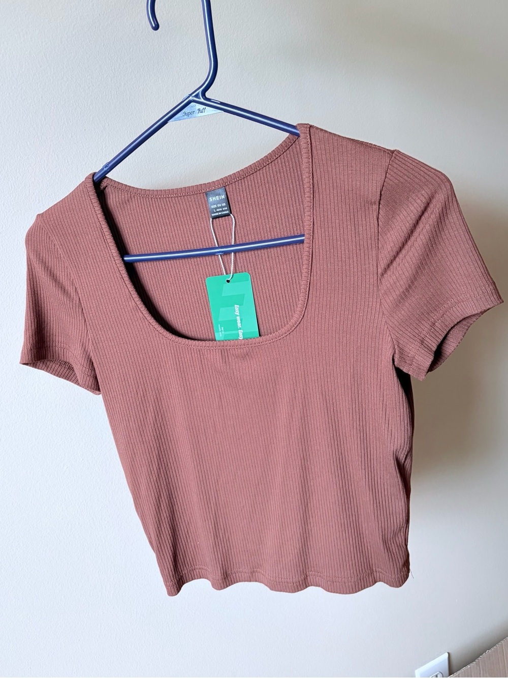 NWT Square Neck Basic Rib Tee